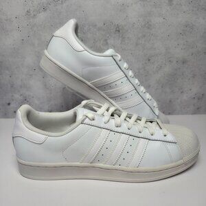 Adidas Originals Superstar Sneakers White Mens 9 B27136 New Display Yellowing